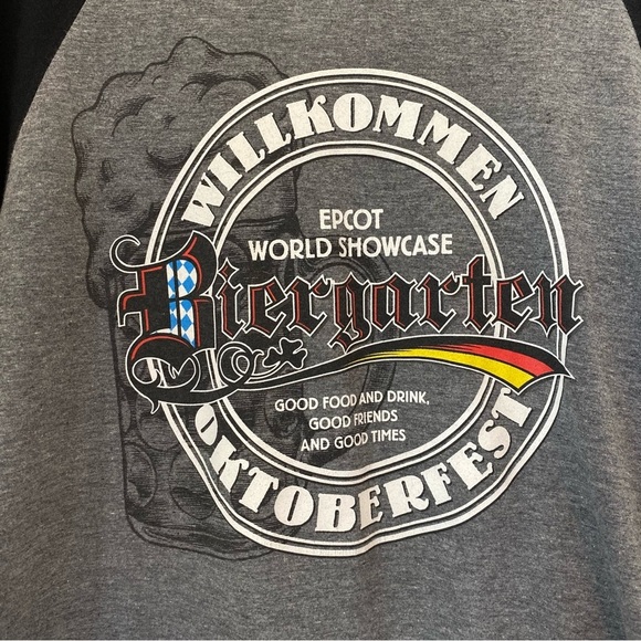 Disney Parks Oktoberfest Shirt Unisex Large EPCOT Germany Biergarten 3/4 Sleeve - Picture 4 of 9